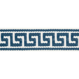 Schumacher Trim Etienne Silk Greek Key Narrow Navy 74686