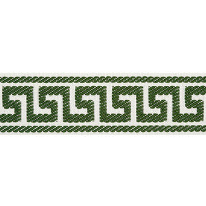 Schumacher Trim Etienne Silk Greek Key Narrow Emerald 74687