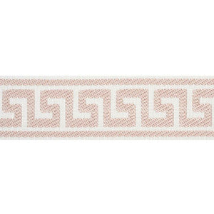 Schumacher Trim Etienne Silk Greek Key Narrow Blush 74689