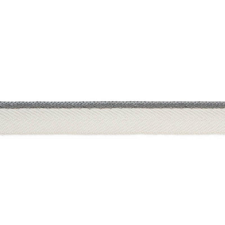 Gustave Silk Lip Cord Narrow Grey 74533 by Schumacher Designer Trim Perfect Basics: Trims - Swanky Fabrics -