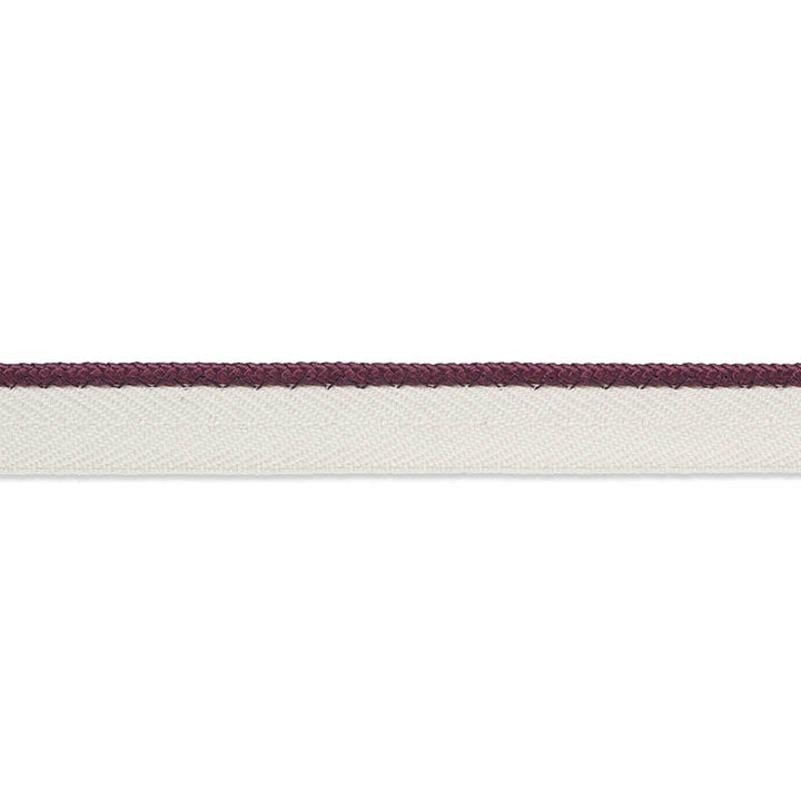 Gustave Silk Lip Cord Narrow Eggplant 74535 by Schumacher Designer Trim Perfect Basics: Trims - Swanky Fabrics -