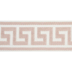 Schumacher Trim Etienne Silk Greek Key Wide Blush 74709