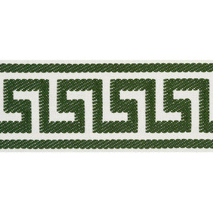 Schumacher Trim Etienne Silk Greek Key Wide Emerald 74707