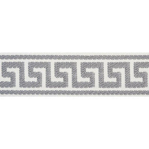 Schumacher Trim Etienne Silk Greek Key Narrow Grey 74688