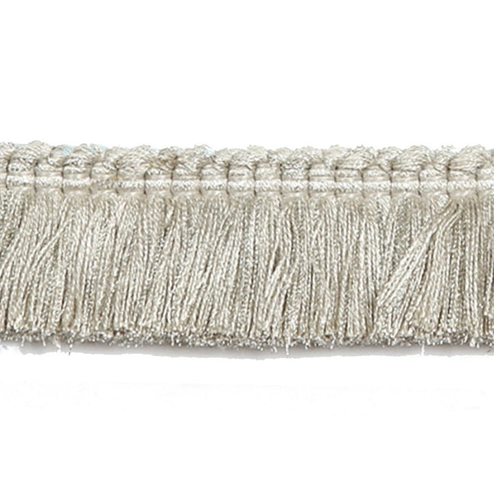 Hellenic Key Brushed Fringe Oyster by Europatex Designer Fabric Hellenic 97% Fibranne, 2% Polyester, 1% Nylon 1.25 inches - Swanky Fabrics -
