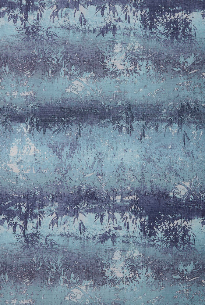 Serenity (Wp) # 02 Indigo by 1838 Wallcoverings Designer Wallpaper Essence STRAIGHT PASTE THE WALL UNITED KINGDOM V-27.5" 27.5"X11YD - Swanky Fabrics -