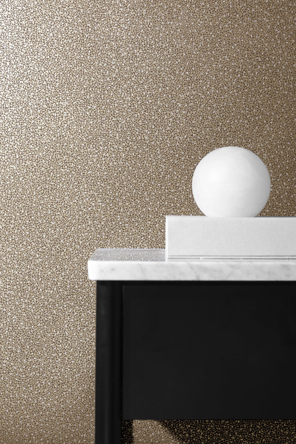 Mica Texture Cappucino & Copper Glitter 2231603 by Etten Gallerie Designer Wallpaper