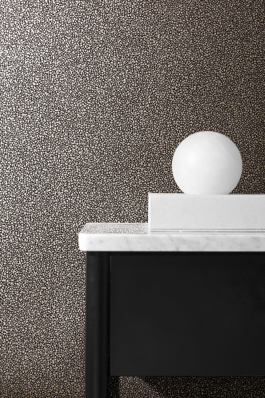 Mica Texture Coal & Silver Glitter 2231610 by Etten Gallerie Designer Wallpaper
