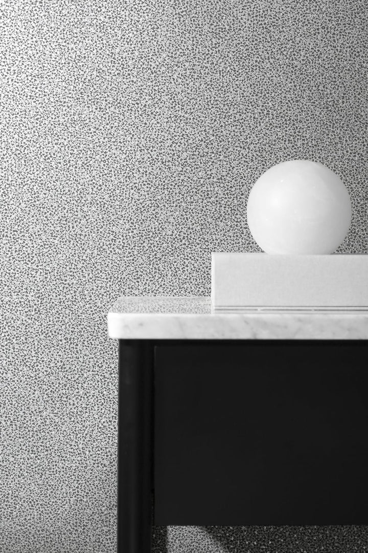 Mica Texture Pavestone & Silver Glitter 2231617 by Etten Gallerie Designer Wallpaper