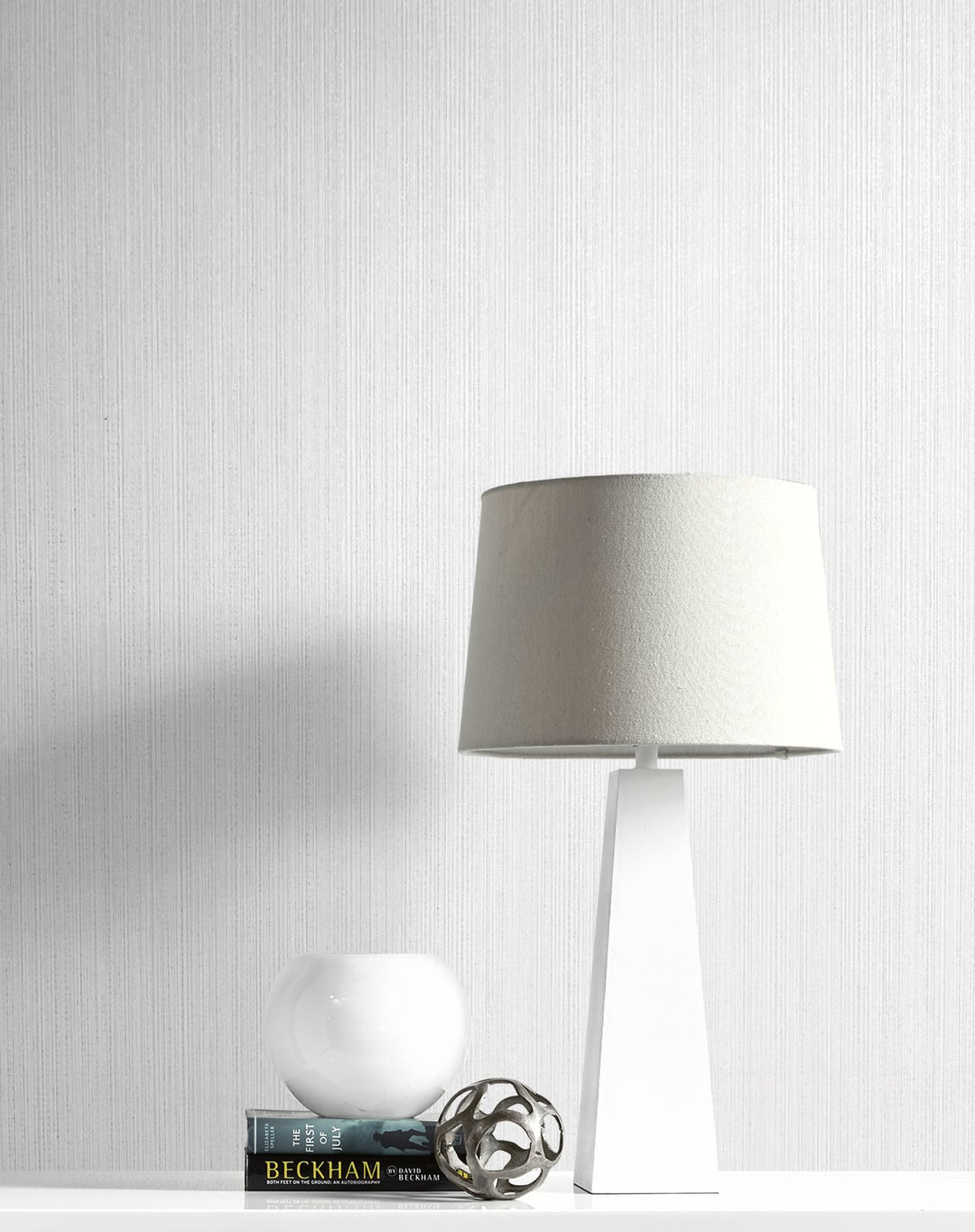 Natural Stria Ivory & Glitter 2231700 by Etten Gallerie Designer Wallpaper