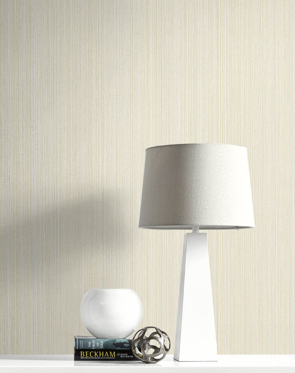 Natural Stria Cream & Glitter 2231713 by Etten Gallerie Designer Wallpaper