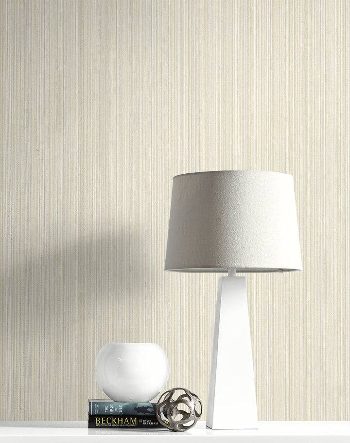 Natural Stria Cream & Glitter 2231713 by Etten Gallerie Designer Wallpaper