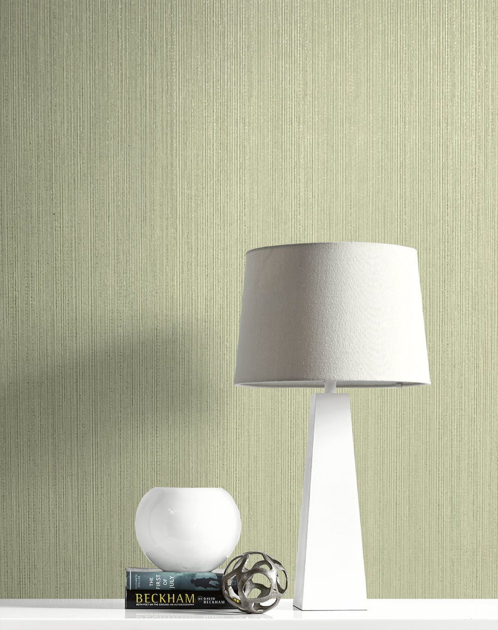 Natural Stria Olive & Glitter 2231714 by Etten Gallerie Designer Wallpaper