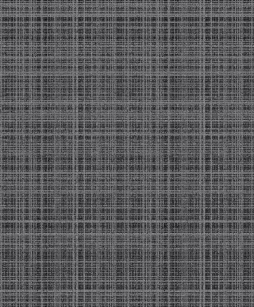 Crosshatch Linen Metallic Coal 2231908 by Etten Gallerie Designer Wallpaper