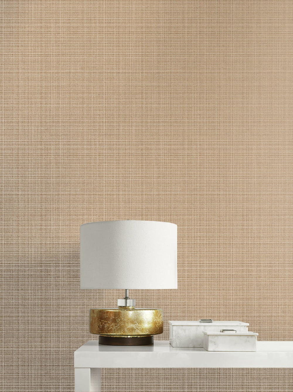Crosshatch Linen Metallic Taupe 2231928 by Etten Gallerie Designer Wallpaper