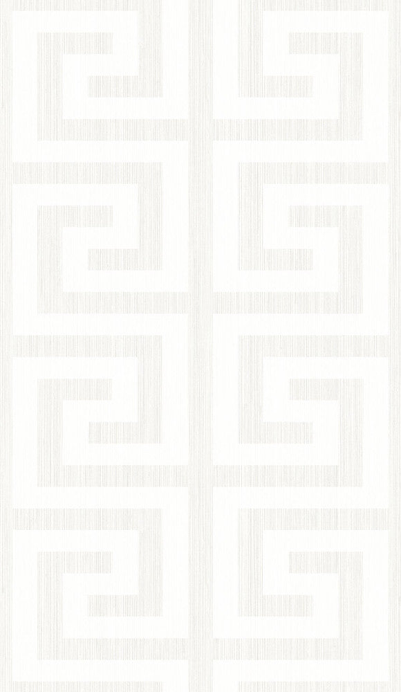 Greek Key Metallic Pearl & Ivory 2232000 by Etten Gallerie Designer Wallpaper