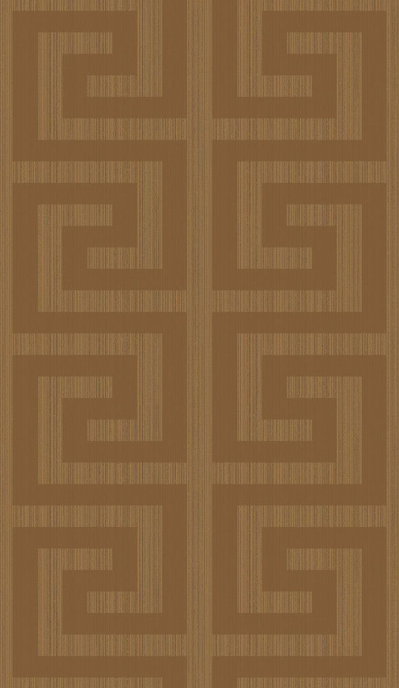 Greek Key Metallic Terra Cotta 2232006 by Etten Gallerie Designer Wallpaper