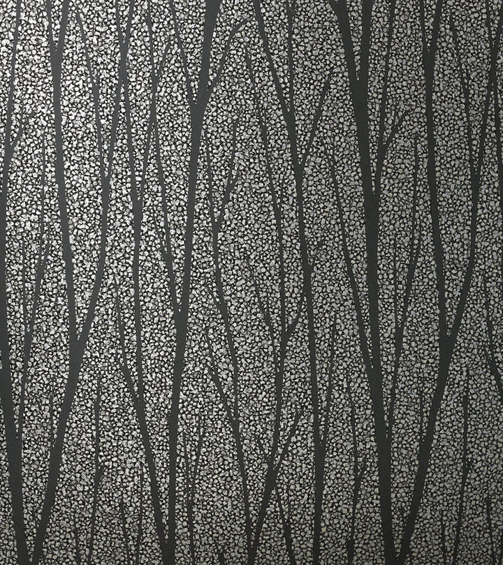 Birch Trail Gunmetal & Charcoal 2232110 by Etten Gallerie Designer Wallpaper