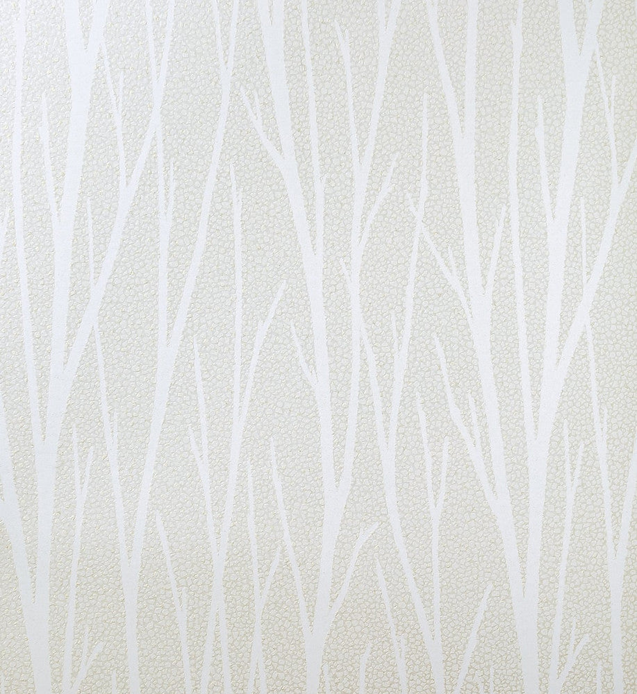 Birch Trail Metallic Champagne & Cream 2232133 by Etten Gallerie Designer Wallpaper