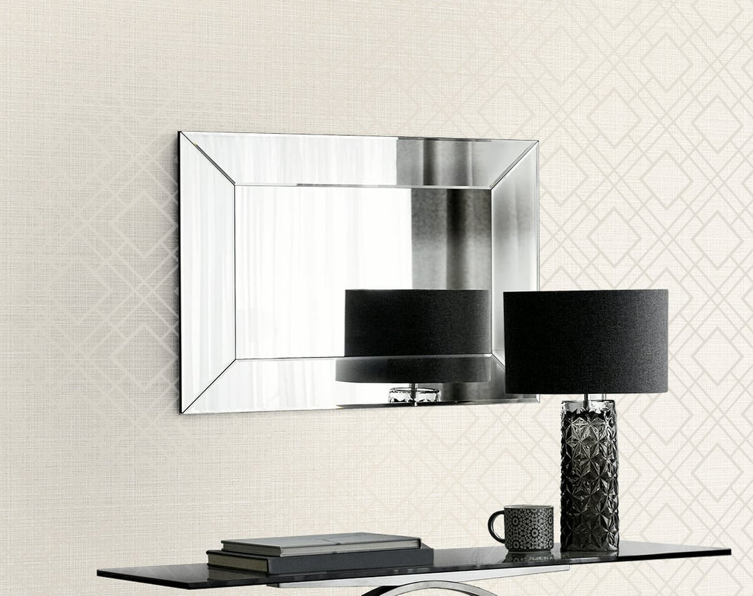 Diamond Lattice Metallic Ivory 2232203 by Etten Gallerie Designer Wallpaper
