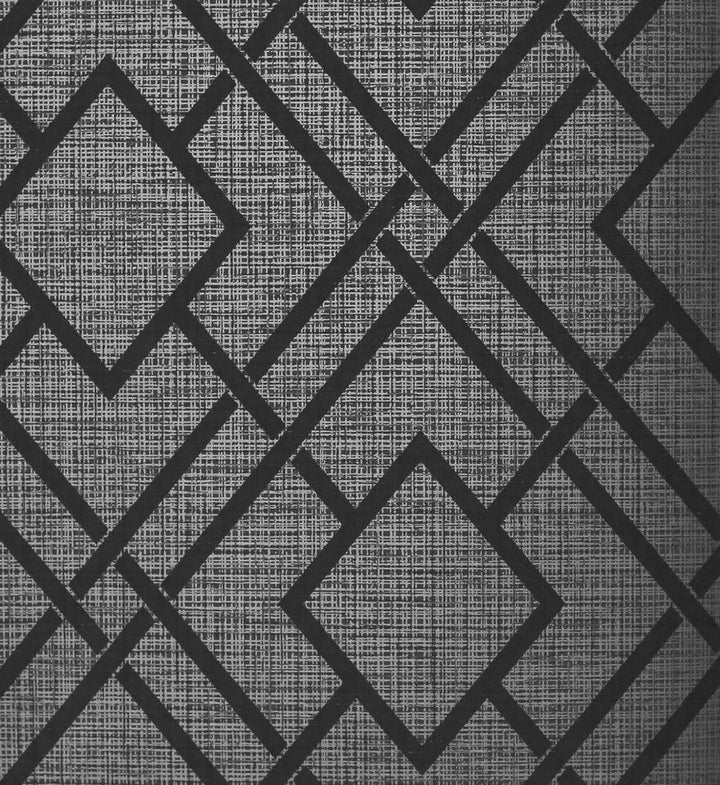 Diamond Lattice Metallic Coal 2232208 by Etten Gallerie Designer Wallpaper