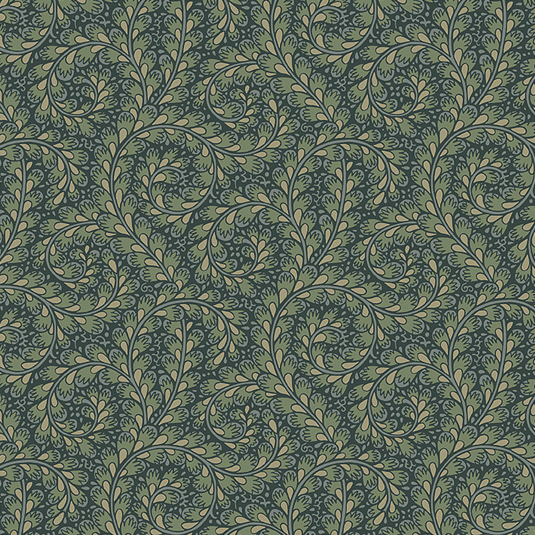 Schumacher Wallcovering Wild Ferns - Spruce