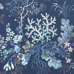 1838 Wallcoverings Wallpaper Kilburn'S Coral (Wp) # 03 Ocean Blue