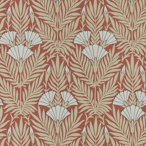 1838 Wallcoverings Wallpaper Floral Fanfare (Wp) # 02 Coral