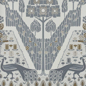 1838 Wallcoverings Wallpaper Peacock Topiary (Wp) # 01 Monochrome