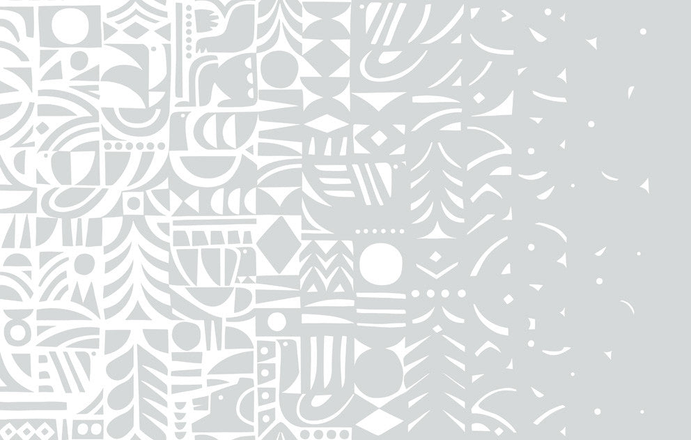 Yön Varjo Gray and Off-White 23326X by Marimekko Designer Wallpaper