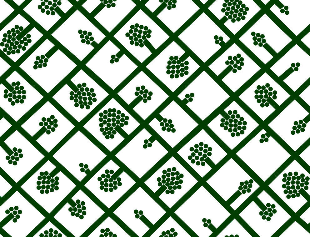 Spalje Emerald and Eggshell 23347X by Marimekko Designer Wallpaper