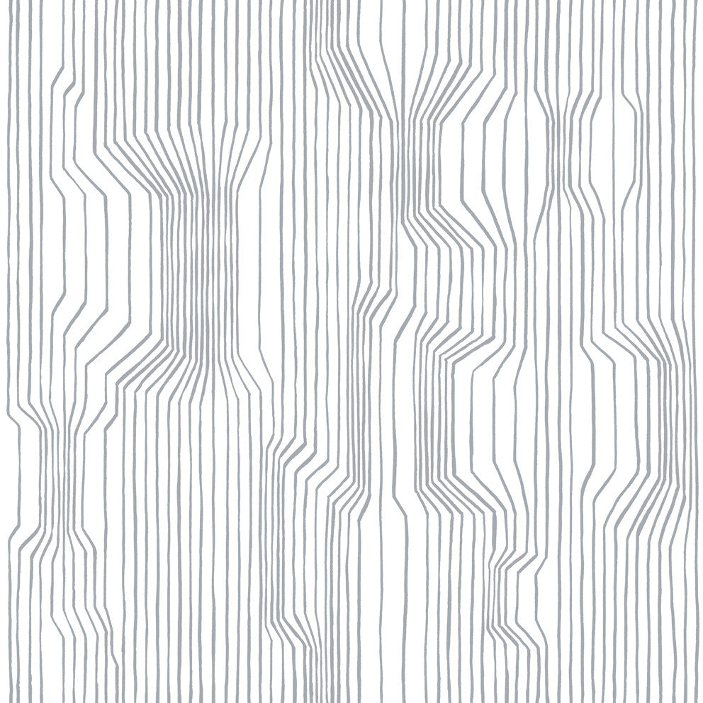 Frekvenssi Gray and Eggshell 23366X by Marimekko Designer Wallpaper
