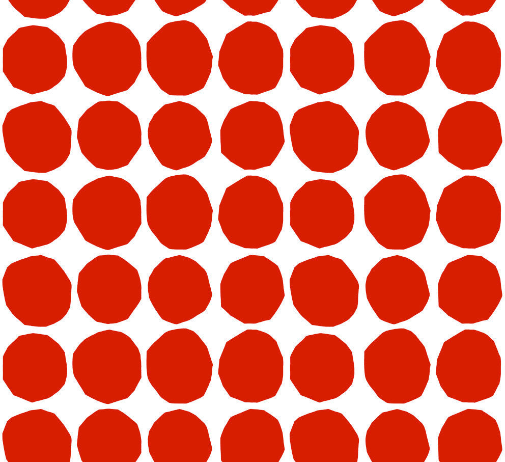 Pienet Kivet Scarlet and Eggshell 23381X by Marimekko Designer Wallpaper