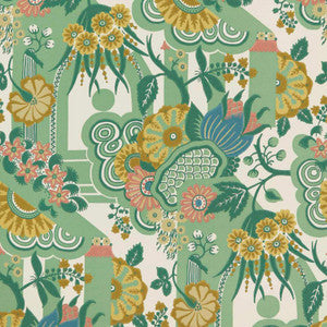 1838 Wallcoverings Wallpaper Pineapple Garden (Wp) # 02 Verde