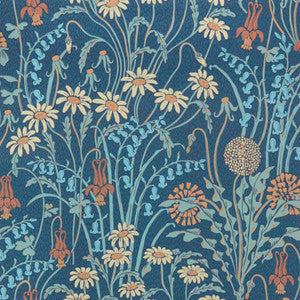 1838 Wallcoverings Wallpaper Flower Meadow (Wp) # 01 Prussian Blue