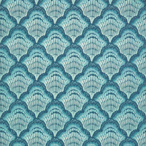 1838 Wallcoverings Wallpaper Calico Shell (Wp) # 03 Aqua