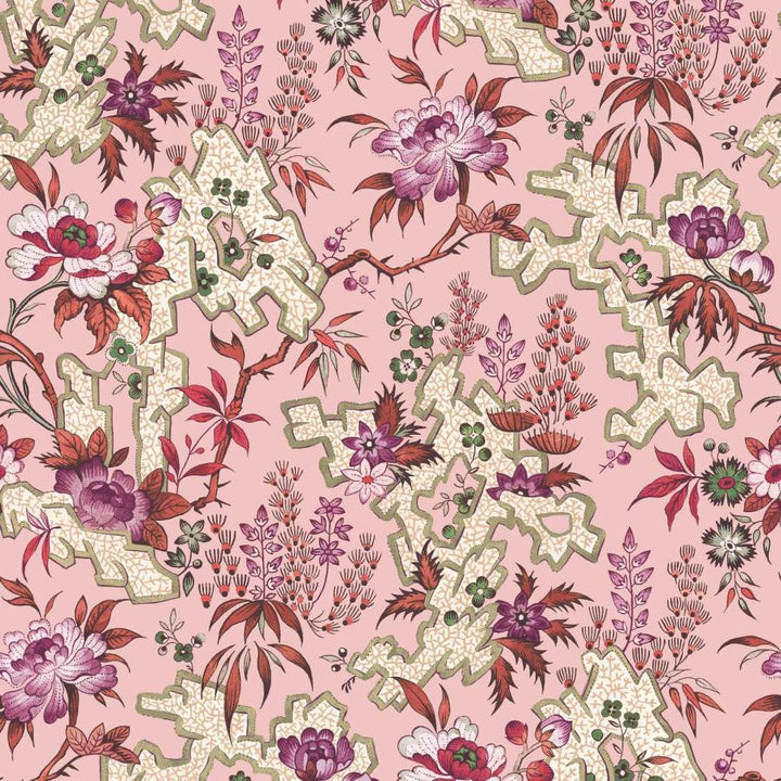 Kilburn'S Maze (Wp) # 03 Blush by 1838 Wallcoverings Designer Wallpaper V&A Decorative Papers Ii STRAIGHT PASTE THE WALL UNITED KINGDOM V-27.5" 20.5"X11YD - Swanky Fabrics -