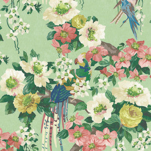 1838 Wallcoverings Wallpaper Floral Serenade (Wp) # 02 Verde