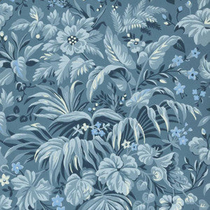 1838 Wallcoverings Wallpaper Palmette (Wp) # 02 Blue Hue