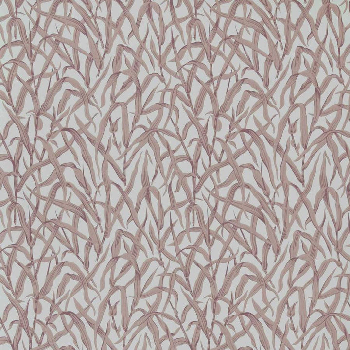 Ornamental Grasses (Wp) # 03 Rose by 1838 Wallcoverings Designer Wallpaper V&A Decorative Papers Iii STRAIGHT PASTE THE WALL UNITED KINGDOM V-21" 20.5"X11YD - Swanky Fabrics -