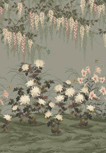 1838 Wallcoverings Wallpaper Wisteria Bloom (Wp) # 04 Dark Sage