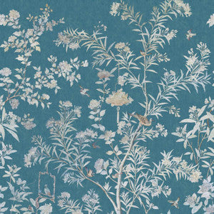 1838 Wallcoverings Wallpaper Moor Park (Wp) # 01 Prussian Blue