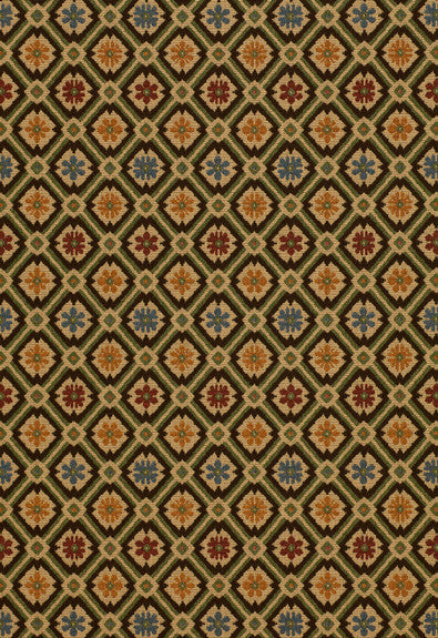 Savonnerie Tapestry Mallard 25301 by Schumacher Designer Fabric - 94% Cotton, 6% Spun Wyzenbeek 30,000 Horizontal: 5.875 and Vertical: 6.25 59 - Swanky Fabrics -