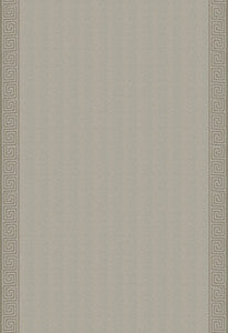 Schumacher Fabric Greek Key Embroidery Pebble And Taupe 25800