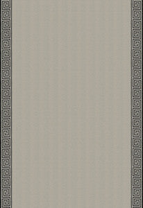 Schumacher Fabric Greek Key Embroidery Pebble And Black 25801