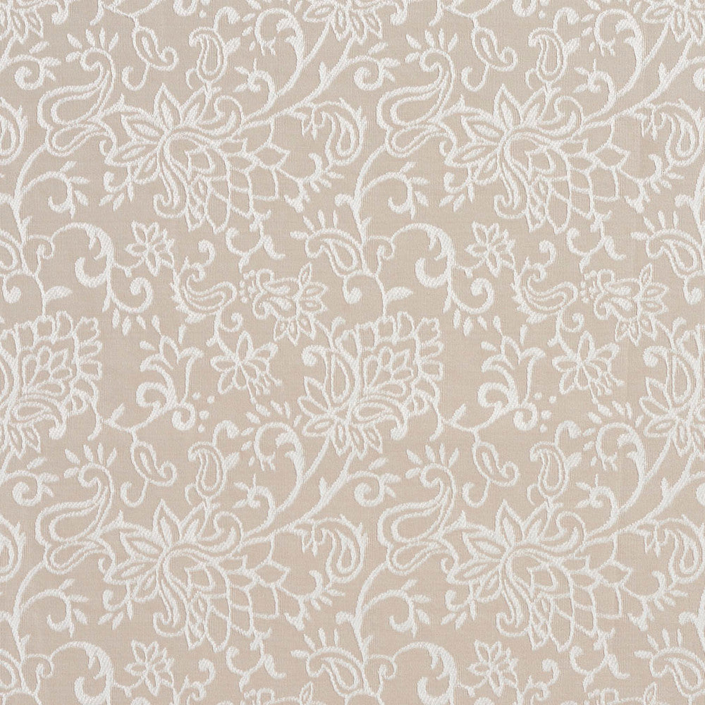 2605 Linen/Garden by Charlotte Designer Fabric Uptown Jacquards VI 100% Woven Polyester Asia Exceeds 70,000 Wyzenbeek Rubs (Heavy Duty) Horizontal: 6" x Vertical: 7" 54 Inches - Swanky Fabrics -