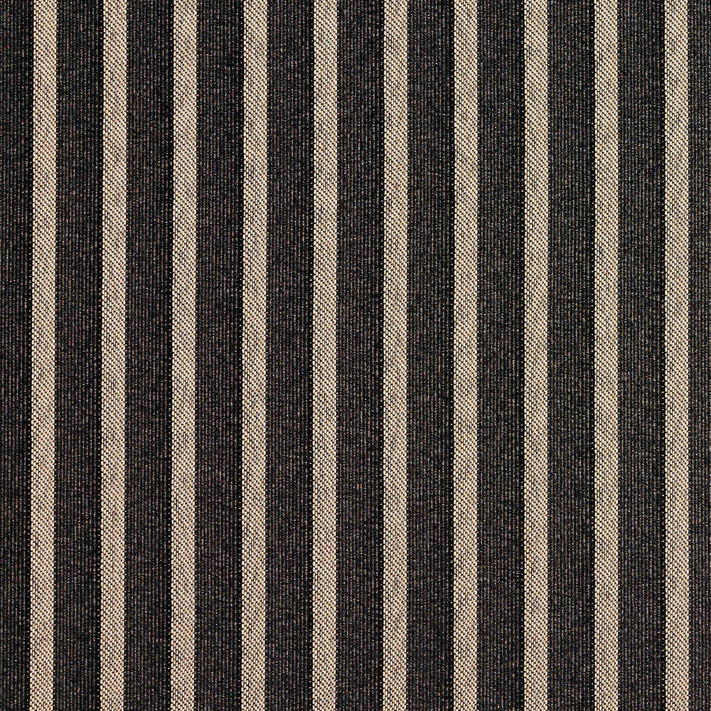 2615 Onyx/Stripe by Charlotte Designer Fabric Uptown Jacquards VI 100% Woven Polyester Asia Exceeds 70,000 Wyzenbeek Rubs (Heavy Duty) Horizontal: .5" 54 Inches - Swanky Fabrics -