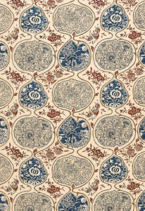 Schumacher Fabric Katsugi Indigo & Cinnabar 2620931