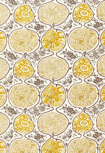 Schumacher Fabric Katsugi Gold And Mushroom 2620934