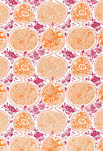 Schumacher Fabric Katsugi Tangerine & Berry 2620936